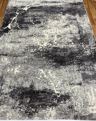 Ковер турецкий 8697 AXEL (Полиэстер, черный, серый)