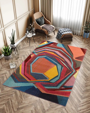 Ковер турецкий P735A CORSICA (Фризе, разноцветный)