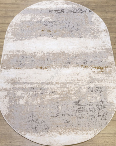 Ковер российский 21403-20243 Танго (Хит-сет, серый, кремовый) овальный