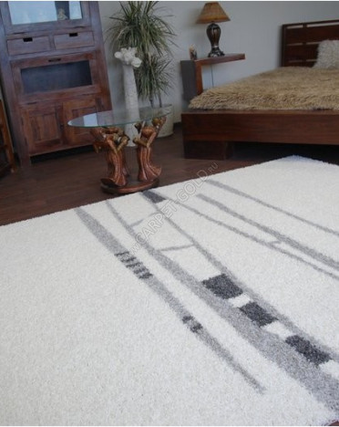 Ковер польский Agnella Jazzy Kimi (фризе, белый)