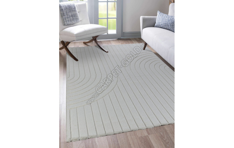 Рельефный турецкий ковер Sofia 0E421A WHITE