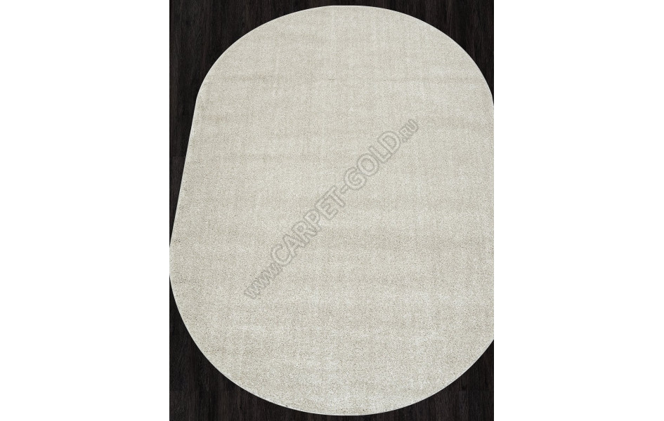 Однотонный овальный ковер T600 - CREAM - коллекция SOFIA