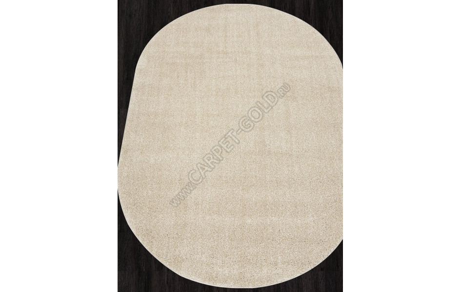Однотонный бежевый овальный ковер T600 - LIGHT BEIGE - коллекция SOFIA