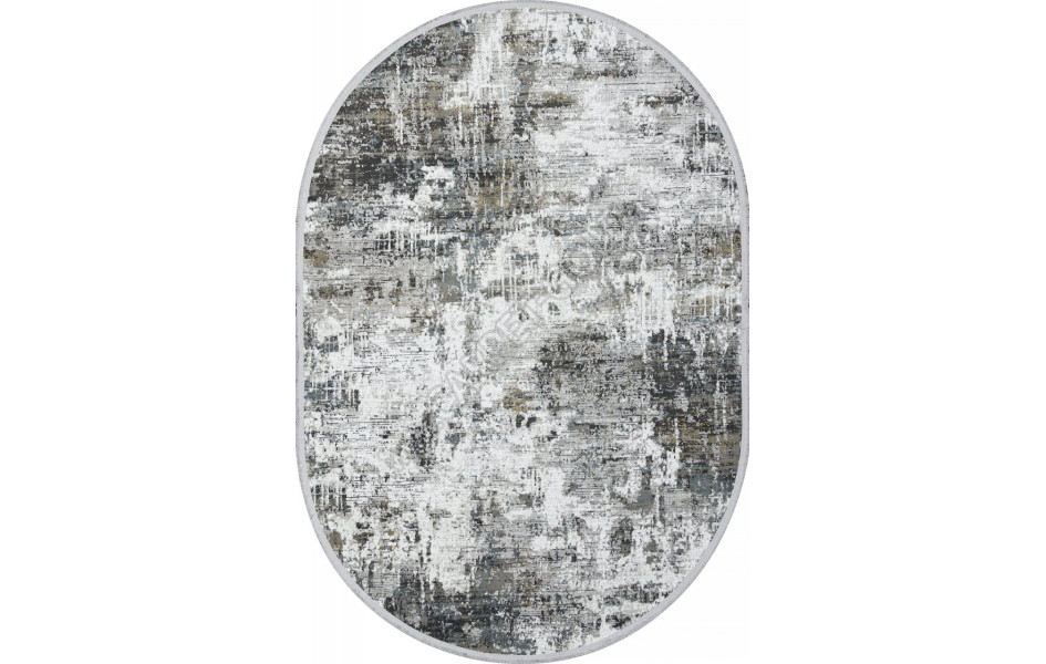 Ковер C269AJ - GREY / BLUE - Овал - коллекция LORENZO