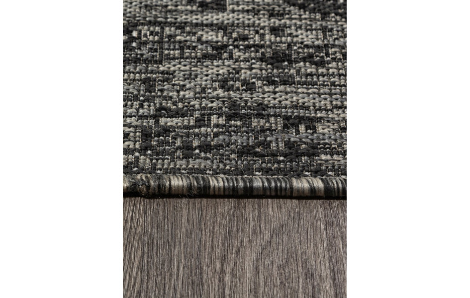 Ковер S129 - BLACK-GRAY - Овал - коллекция KAIR